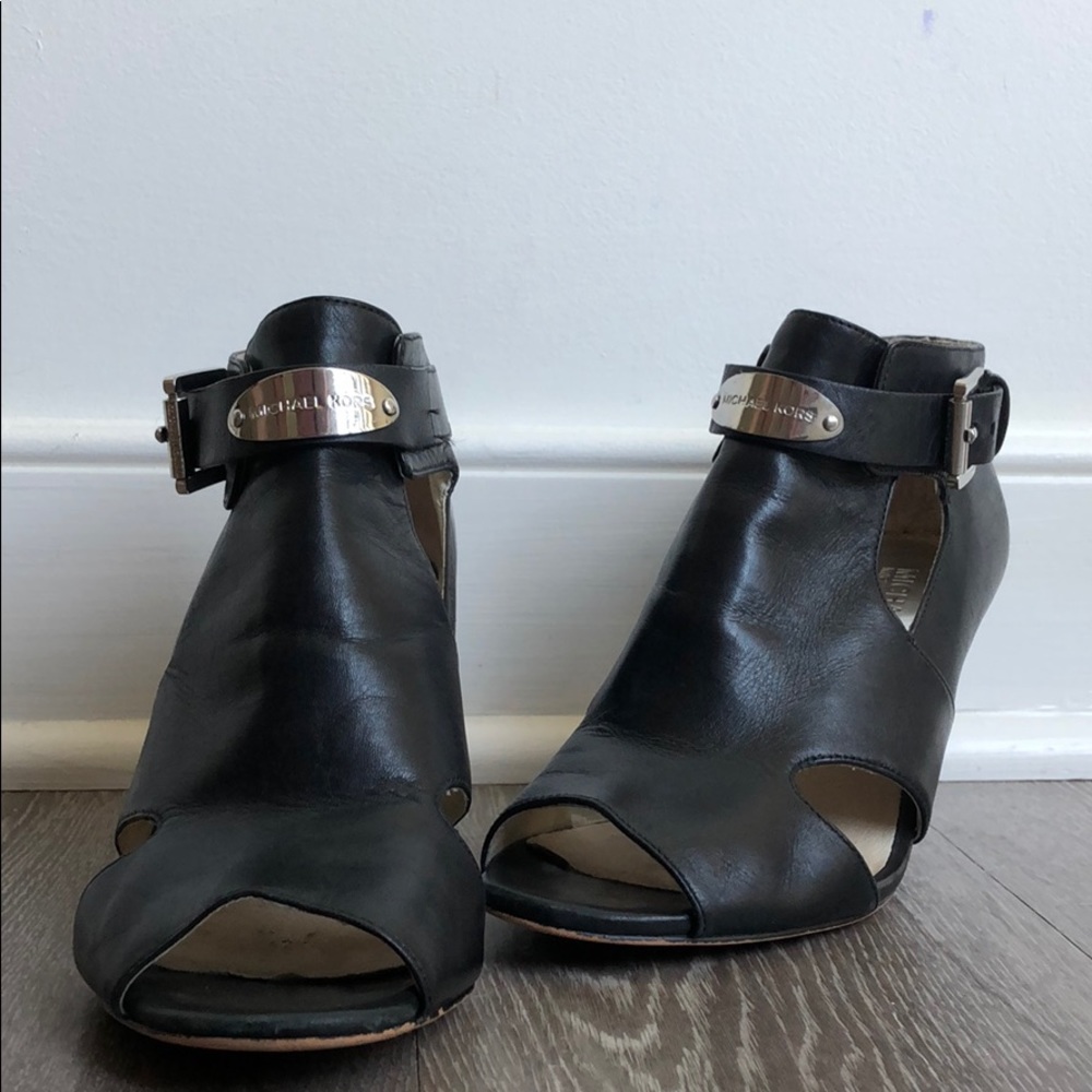 Black Michael Kors Leather Heels